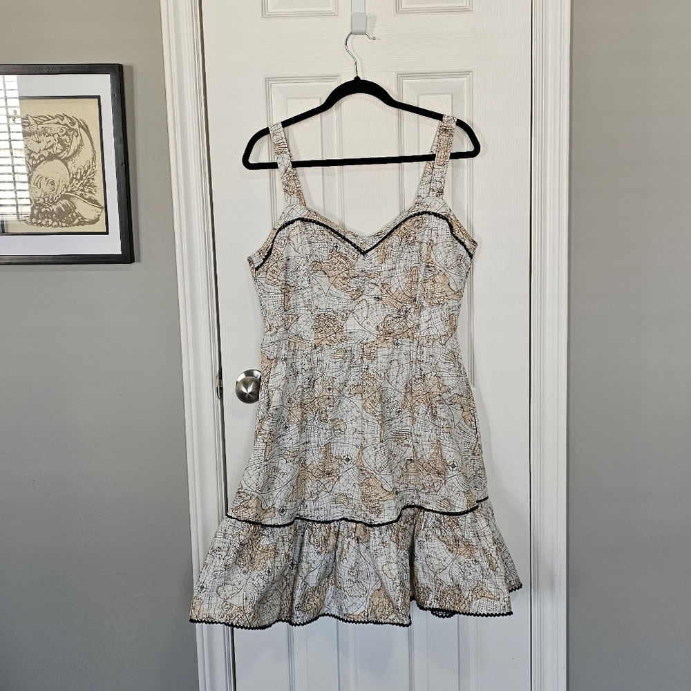 Hot Topic Map Swing Dress